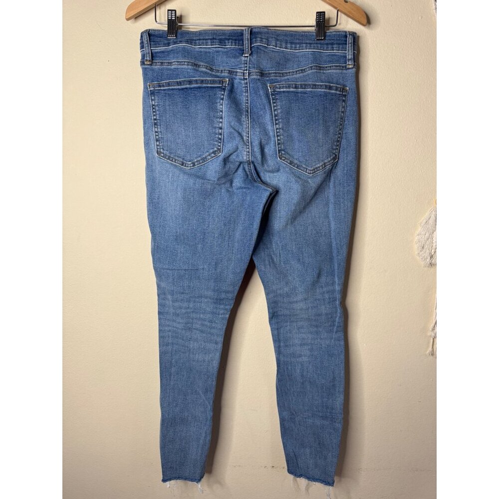 Gap Button Fly High Waist Distressed True Skinny Women's Jeans Size 14/ 32 - Picture 6 of 16